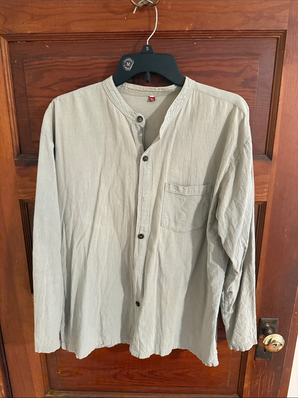 Casual Button-Up Jacket Shirt - Light Sage
